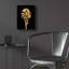  «Golden Palm Tree 1» par Alonzo Saunders, art mural en verre, 12 po x 16 po