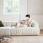 Coussin modulaire blanc 100% polyester 101,57 po-129578959