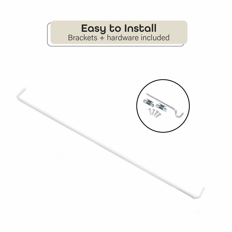 Tringle à rideaux simple 3,5 po Fantasia, 28" - 48"