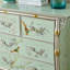 Commode d'appoint en bois massif à peinture unique