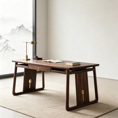 Artistic-Style Solid Wood Office Desk