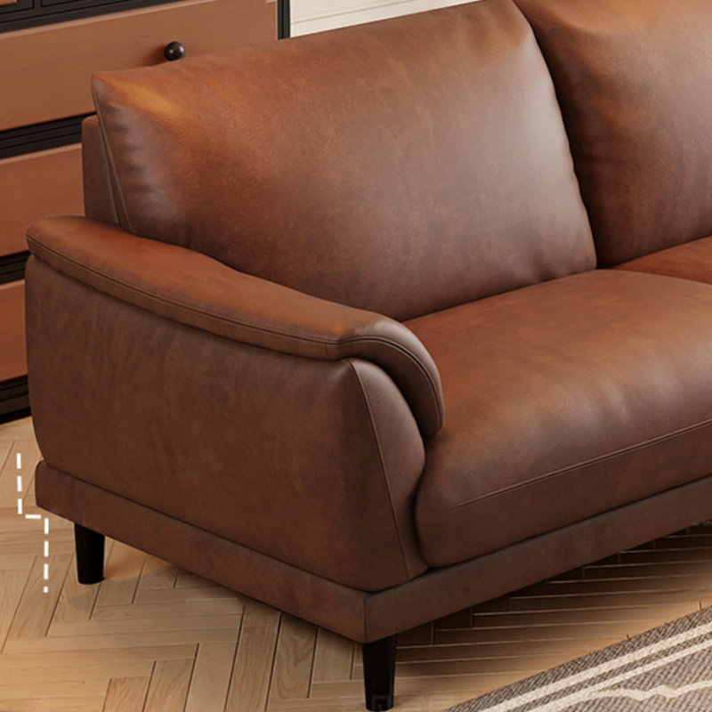 Retro Straight - layout Brown Sofa
