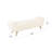 Storage Bench Ottoman With Arms, Cream Sherpa-273574462