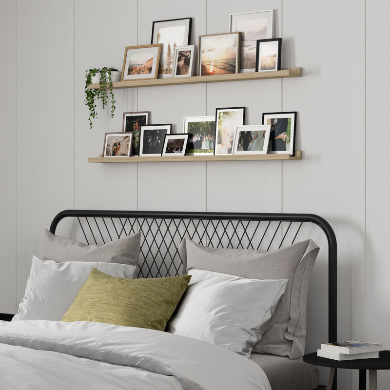 2 Piece Picture Ledge Wall Shelf, Natural