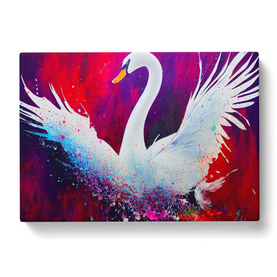 Swan Splash Vol.3 Abstract - Wrapped Canvas