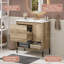 Meuble-lavabo simple 30 po avec plateau en céramique, armoire à fermeture en douceur et tablette ouverte