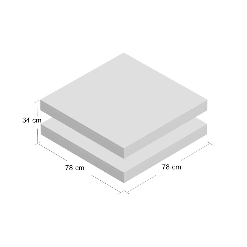 Liutcho Block Coffee Table with Storage, Oldwood