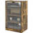 Taura 4-Tier Media Cabinet with Adjustable Shelves, Tempered Glass Doors, and Cable Management-100844812