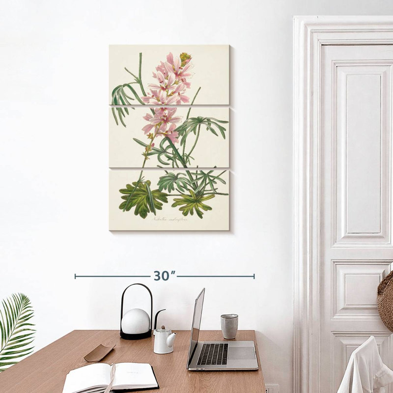 Harnek antique botanique I crème, H 32 po x l 20 po