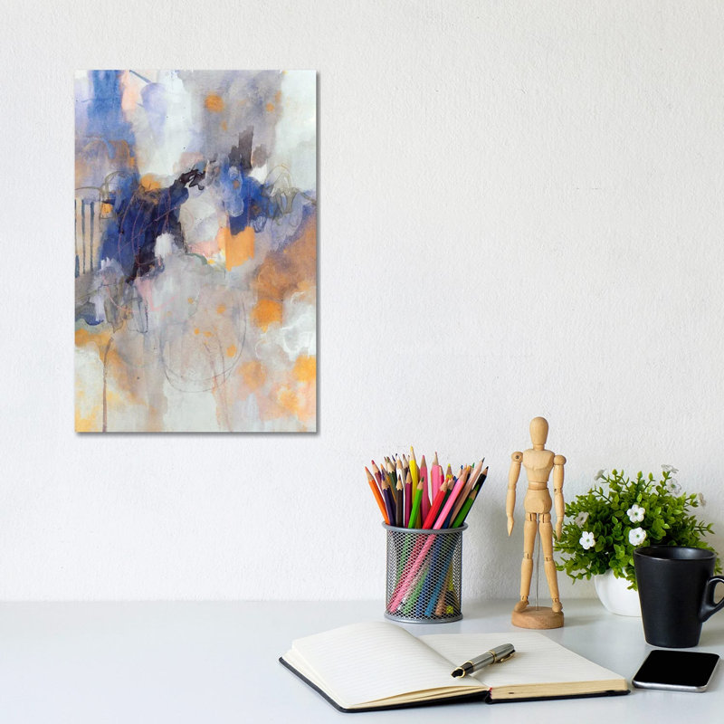 Watercolor Tatter III by Victoria Barnes - Wrapped Canvas Painting, 20.32 cm H x 30.48 cm W