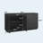 4-Door Wood Sideboard Buffet Cabinet with Power Outlet, Wavy Vertical Texture Accent Cabinet-129098895