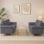 Modern Sofa 3 and 2 Seaters Set Fabric with Chrome Feet - Comfortable Couch with Cushion for Living Room, Bedroom or Office-845146619