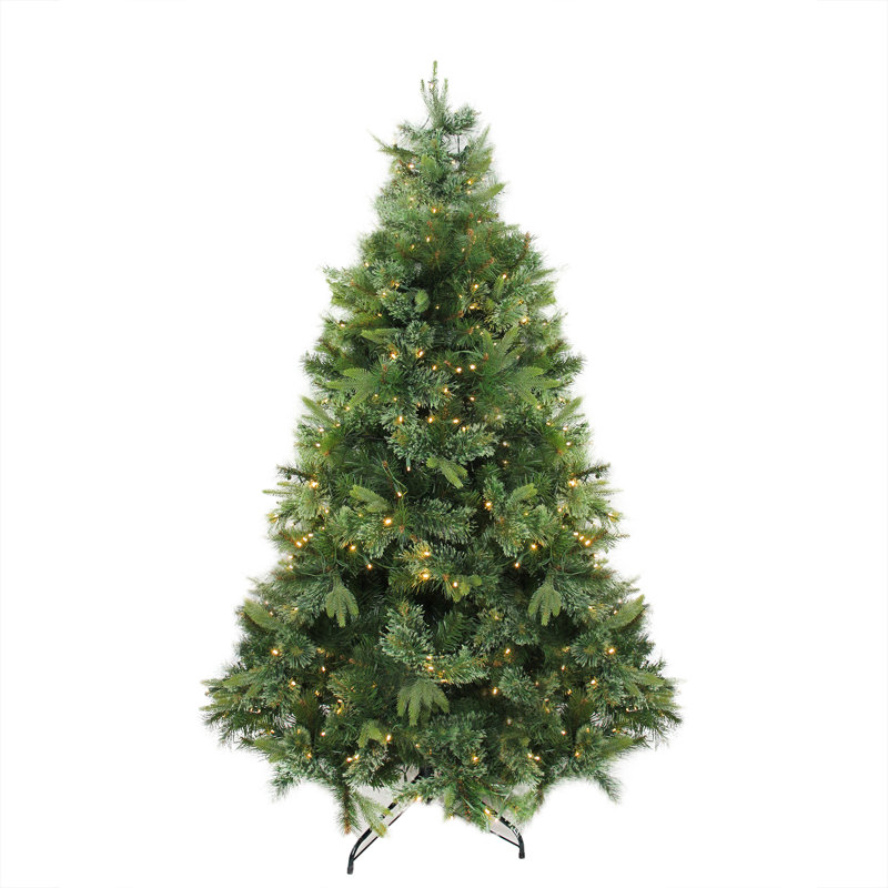 Arbre de Noël artificiel moyen 7,5 pi avec lumières Ashcroft, Hauteur de 7,5 pi