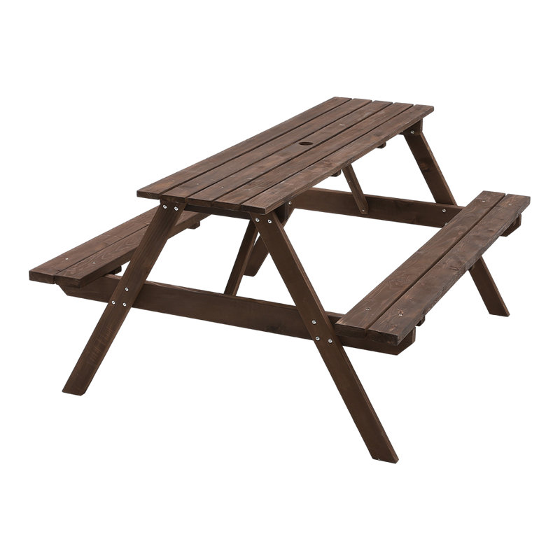Rectangular Outdoor Table Set, 76" H x 150" W x 41" D