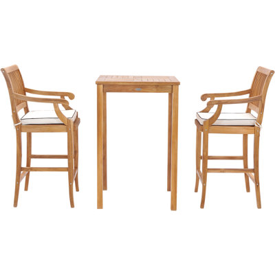 Outdoor 3 - Piece Teak with Cushions