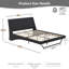 Lit plateforme tapissier avec courbe ondulée et pieds trapézoïdaux, aucun sommier nécessaire-1212627035-1212627045
