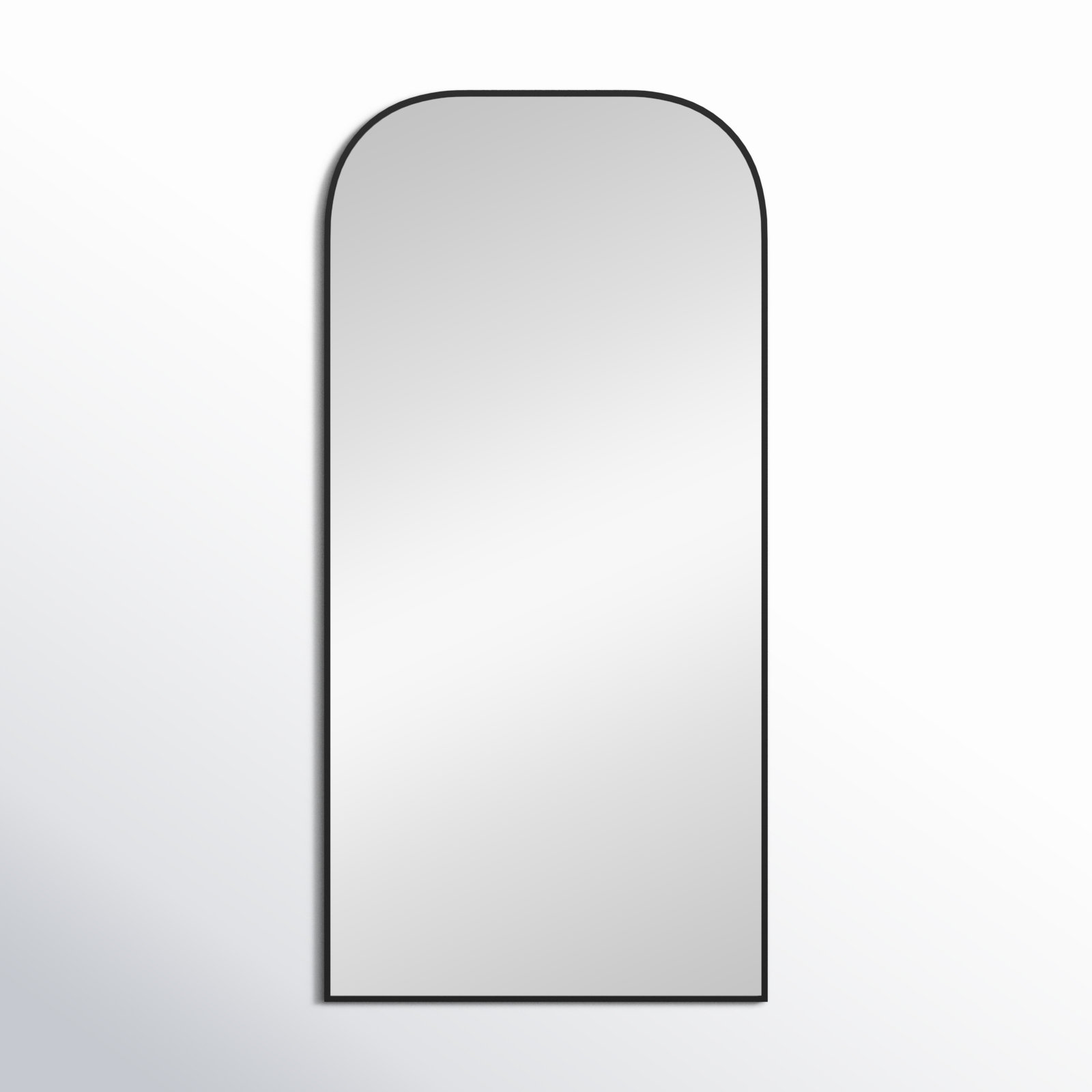 Sabine Metal Wide Arch Wall Mirror, 72" x 35", Black