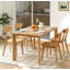 Ensemble de 2 chaises de salle à manger 100% bois massif de style Mid-Century avec dossier incurvé, chaise de cuisine avec patins réglables pour la salle à manger, la cuisine, le salon, le bureau, la couleur du bois naturel-1949400505