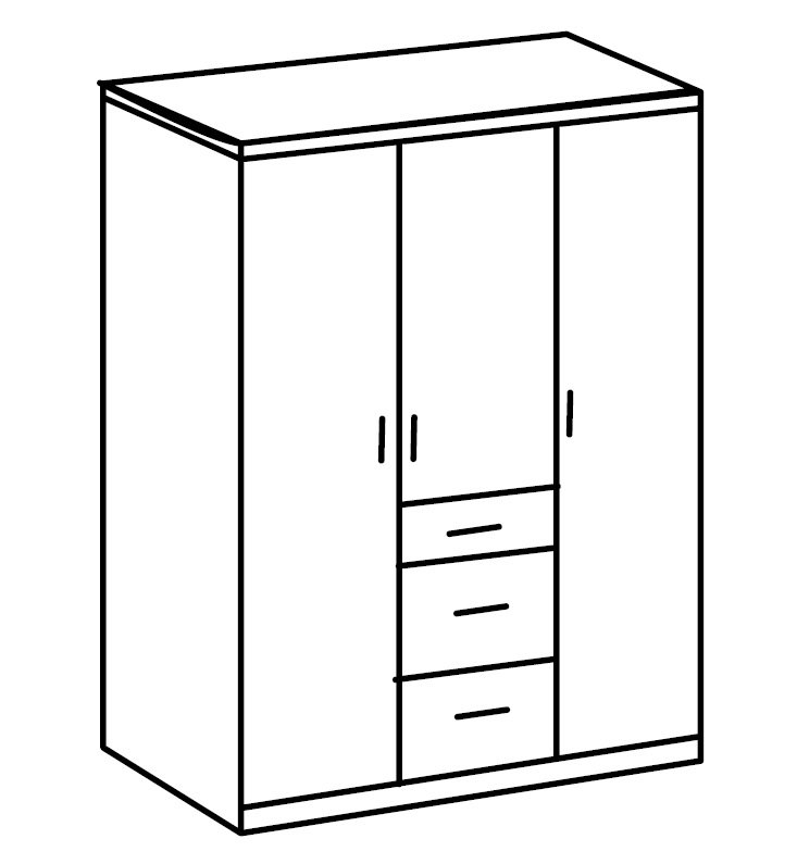 Arnger 2 Door Manufactured Wood Wardrobe