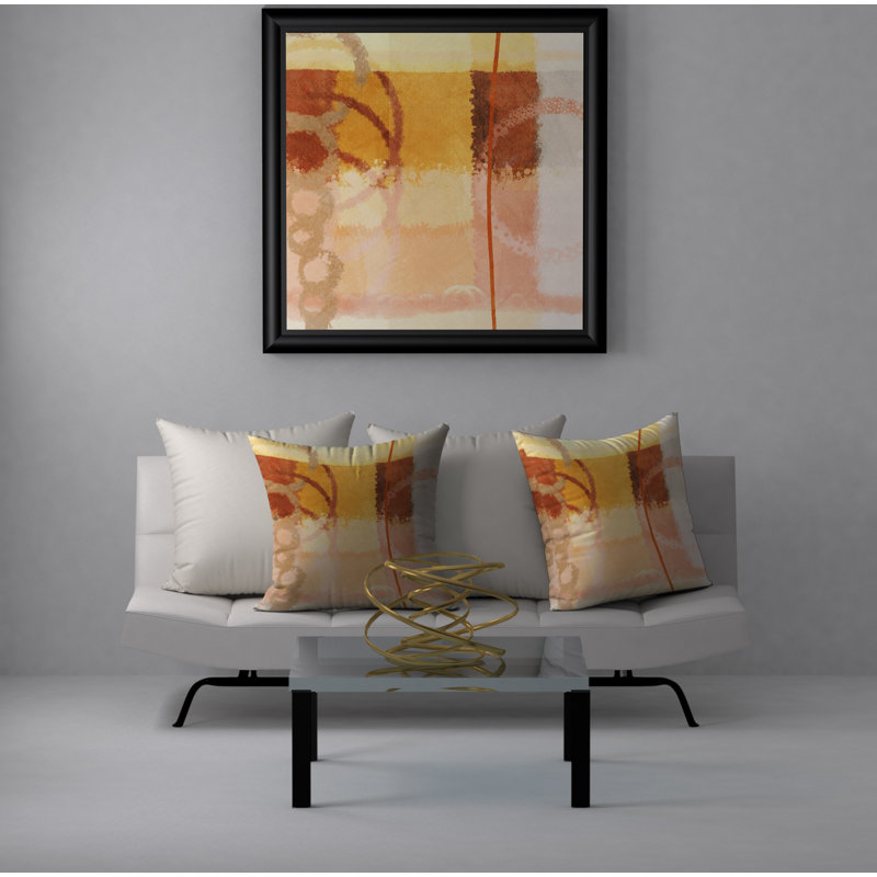 Abstract Reversible Throw Pillow, 20" x 20"