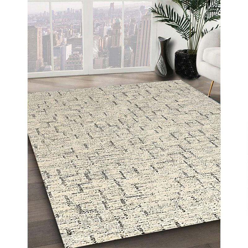 Tapis 100% Mid-Century moderne lavable à la machine 346, Carré 3 pi