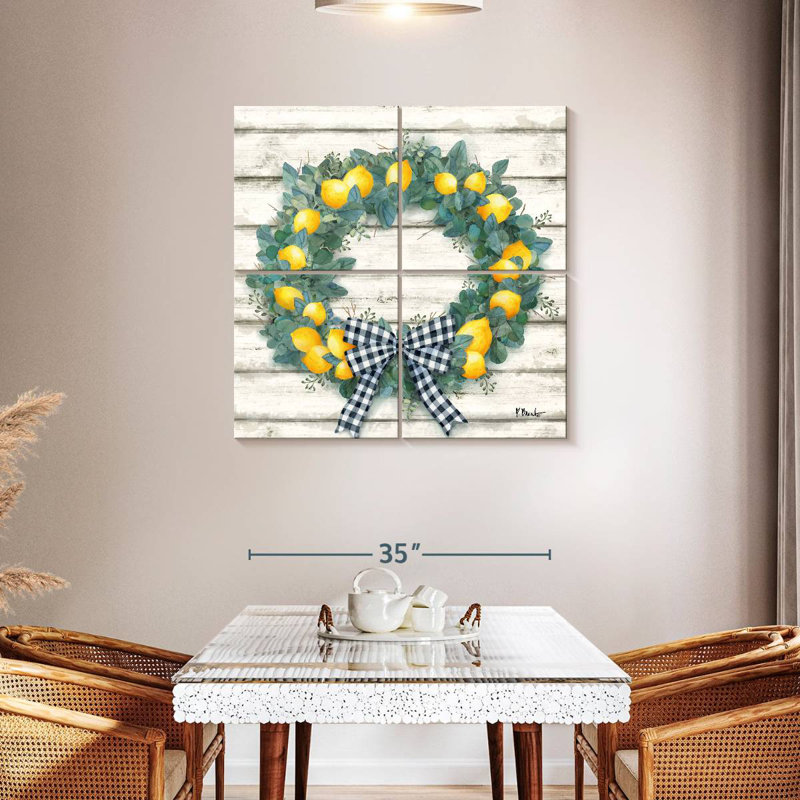 Couronne de citron Yarlin, H 38 po x l 38 po