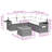 Vidaxl Garden Sofa Set Grey