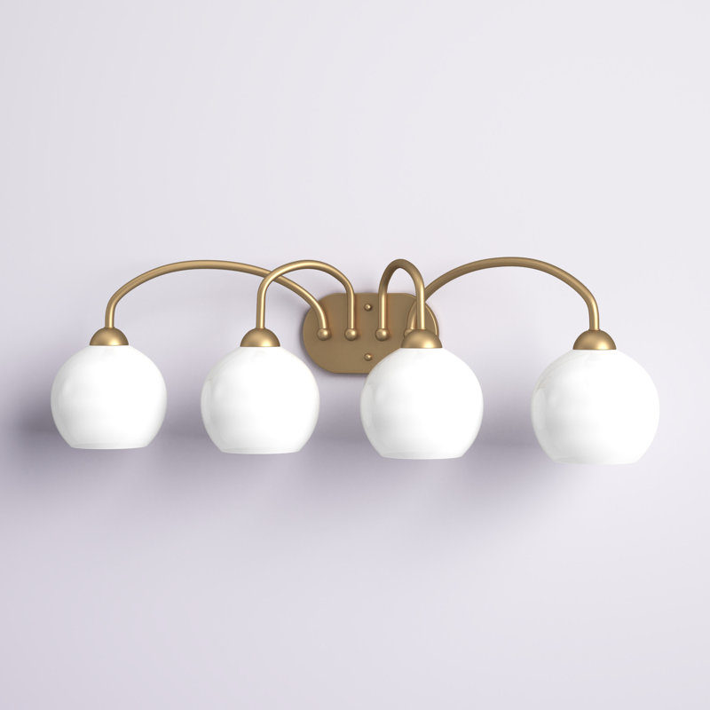 Carisa 4 - Light Dimmable Vanity Light, Vintage Gold