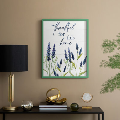 Thankful for this Home Framed Print - Solid Wood