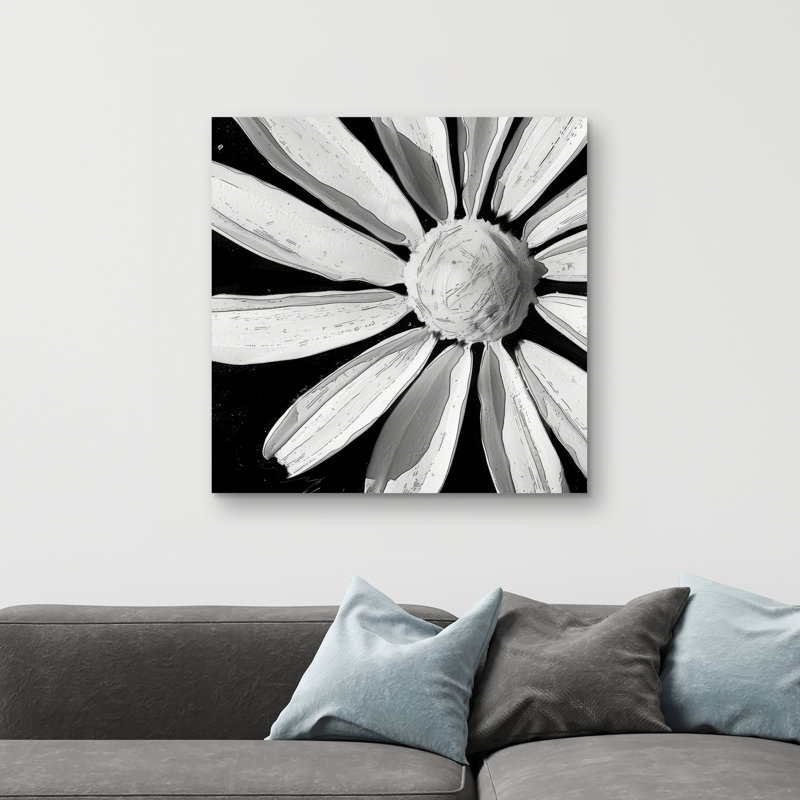 Desaturated flower - 32"x32" art on canvas