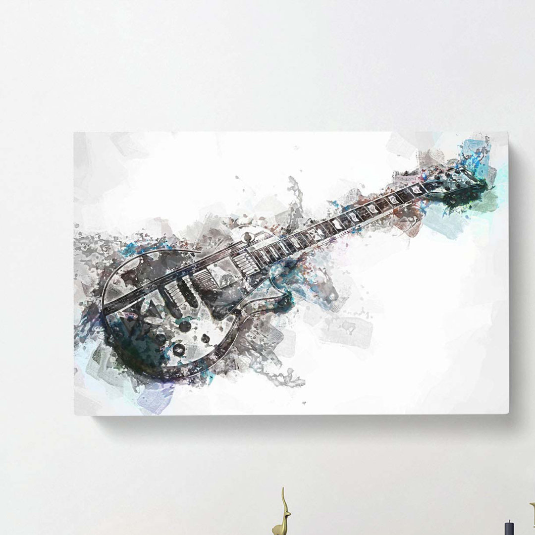 An Electric Guitar in Abstract - Wrapped Canvas
