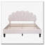 Lit plateforme tapissier avec tête de lit en velours à motif floral-1565096913-1565096924