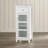 Jaeden Freestanding Floor Accent Storage Cabinet with Drawer, Textured Glass Door and Adjustable Shelf