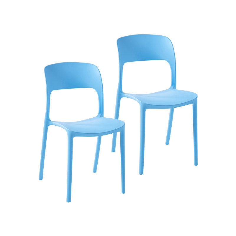 Chainey 17.83'' H Stacking Side Chair, Blue, 2