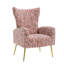 Fauteuil d'appoint rembourré en velours-84552759