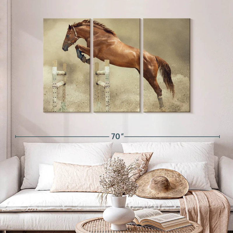 Cheval sautant puissant Brampt, H 32 po x l 50 po