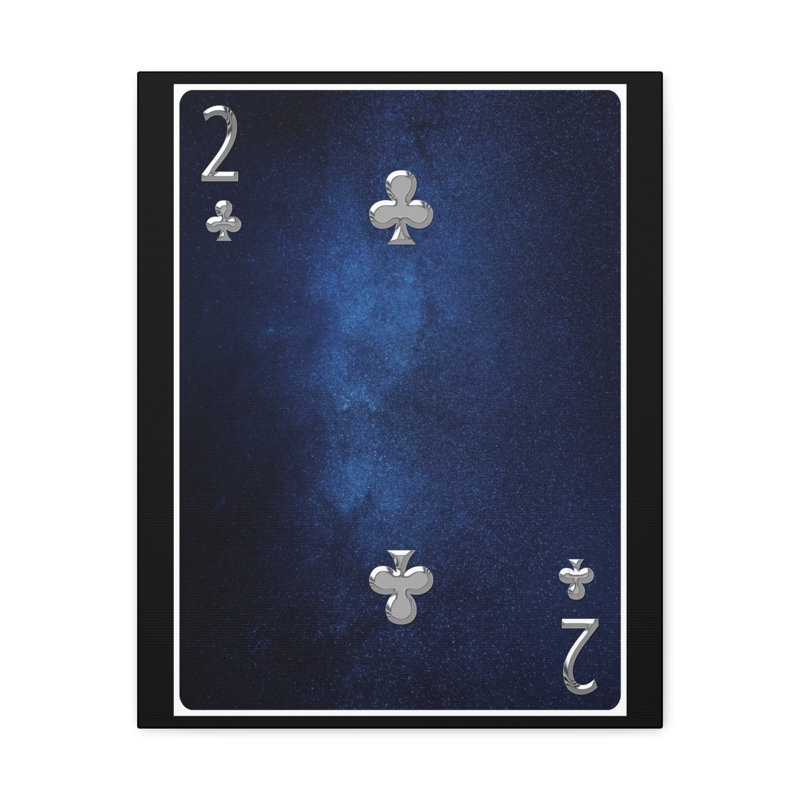 Art mural sur toile, "Two of clubs Space"