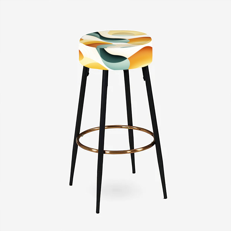 Zen organique - ensemble de 2 tabourets de bar abstraits