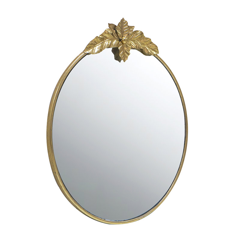 36" X 41" Large Round Wall Mirror With Gold Metal Frame