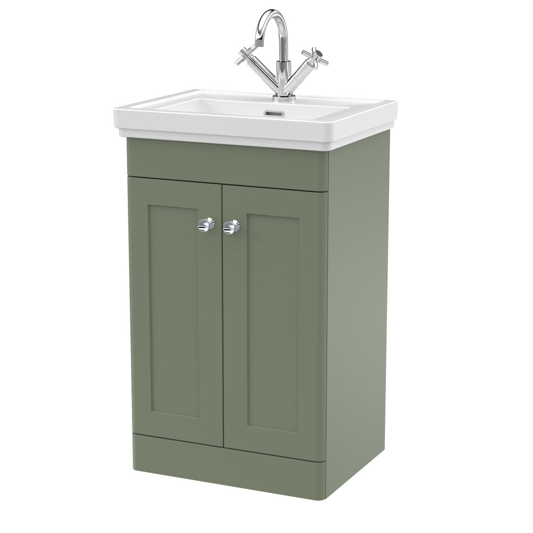 Classique 500mm Free-standing Single Bathroom Vanity with Vitreous China Vanity Top