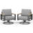 Aluminum Patio Swivel Chairs With 360-Degree Rotating (Set of 2)