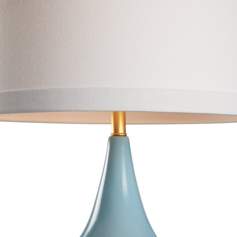 Whitney Lamp - Sky Blue, Blue/Antique Gold Leaf
