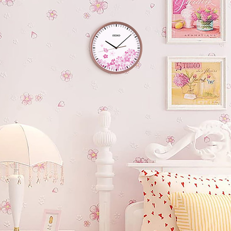 PIA020PRH Wall Clock, Rose Gold, Pink