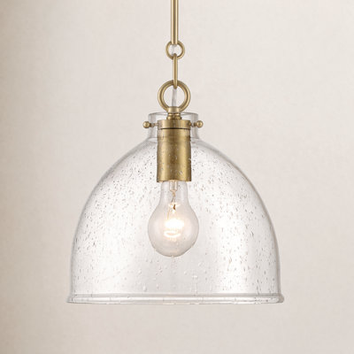Dimmable Seeded Glass Single Light Pendant
