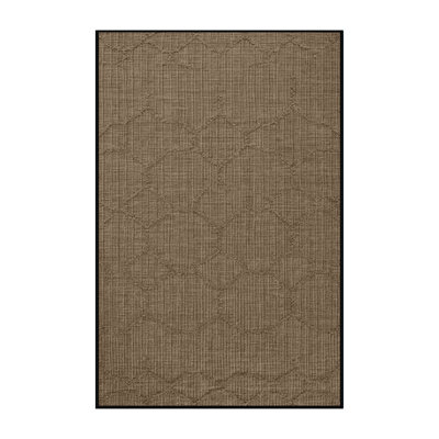 Machine Washable Trellis Brown Area Rug