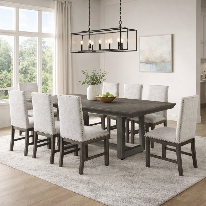 Galento 9-Piece Dining Set, Seats 8, 9 Pieces: Table, 8 Chairs