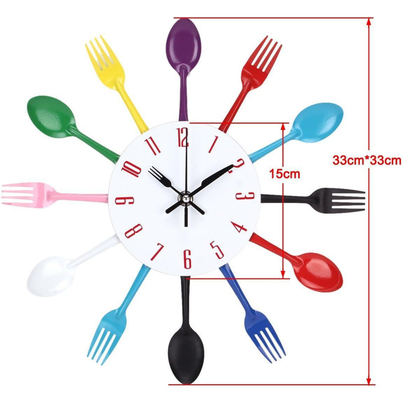 Metal Wall Clock, Colorful