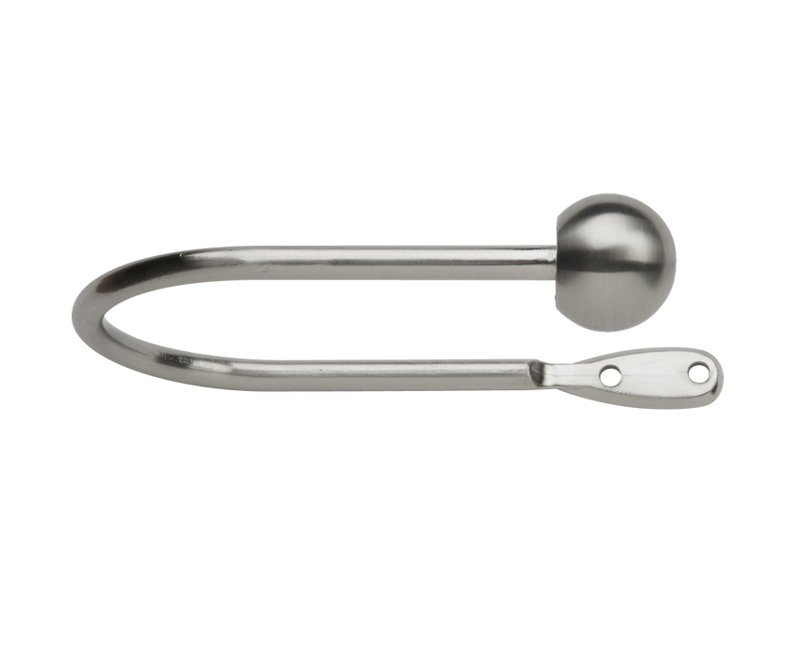Curtain Holdback, 0.33cm H x 14cm W x 10.70cm D, Stainless Steel
