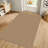 Machine Washable Cotton Area Rug with Non-Slip Backing， Tan/Brown-1340317806