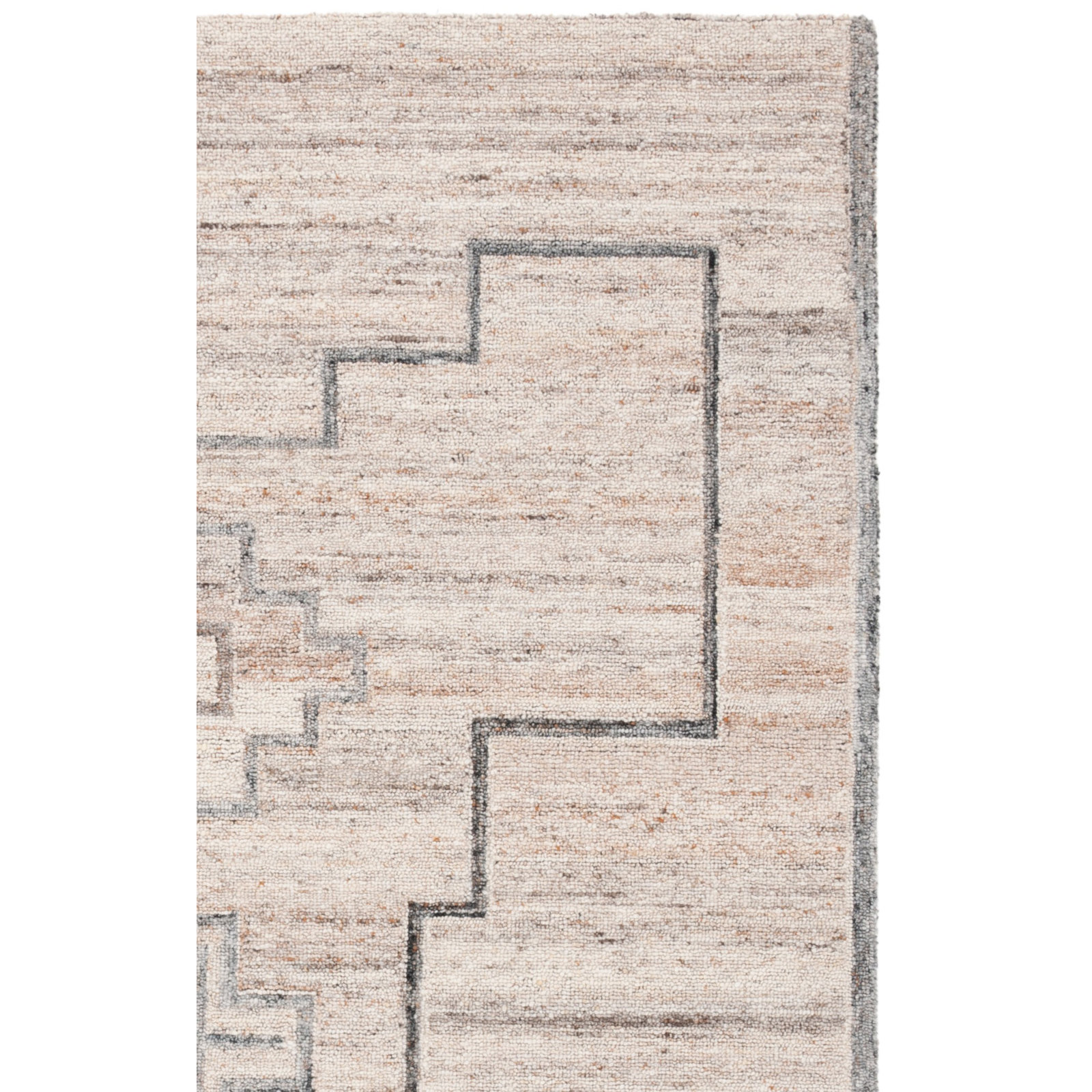 Jax Hand Tufted Brown / Beige Rug, Runner 2'3" x 9'